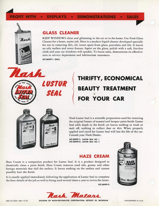 1952 Nash Accessories Booklet Page 4